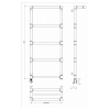 Secado Фалерони 2 Полотенцесушитель 60x120 см, электрический, цвет: бронза