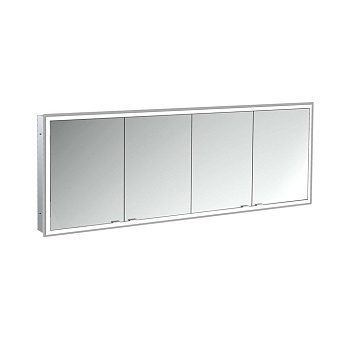 Emco Prime Зеркальный шкаф 200см., с подсветкой LED Facelift встраив. модель, 4-дверки, IP 20 задняя панель цвет белый