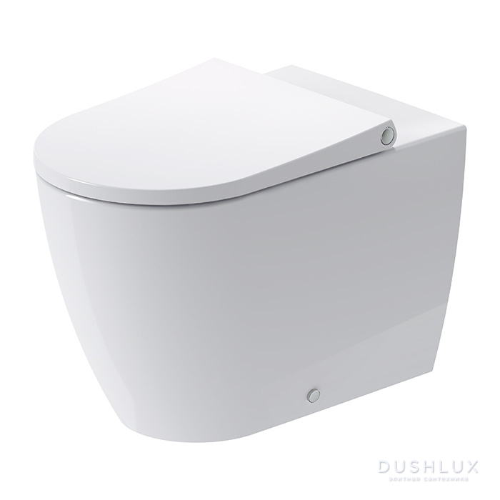 Фото Duravit Bento Starck Box Унитаз 37x60 см, напольный, с сиденьем, цвет: белый глянцевый