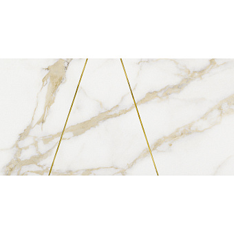 Lea Ceramiche Delight Керамогранит 30x60см, универсальный, неглазурованный, декор chic, цвет: calacatta oro/глянцевый