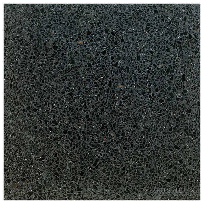 Фото Grandinetti Graniglia Агломератная плитка 60x60см, универсальная, цвет: 83 nero antracite