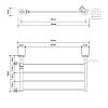 Decor Walther Classic HTA Полотенцедержатель 60x25см, подвесной, цвет: никель полированный