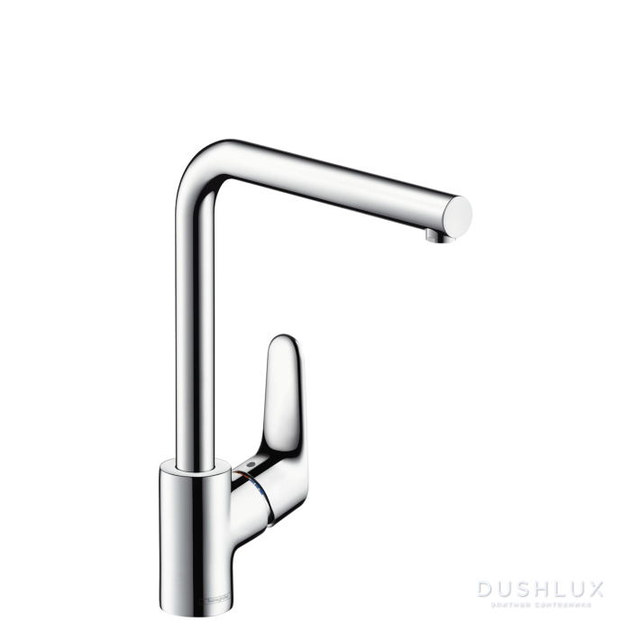 Фото Hansgrohe Focus Смеситель для кухни, на 1 отв., поворотный излив 222мм, h217мм, 1jet, цвет: под сталь