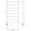 Secado Мерида 1 К Полотенцесушитель 60x100 см, электрический, цвет: хром