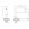 Gessi 316 Отдельностоящий излив h=162мм, цвет: brushed black metal pvd