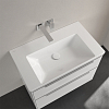 Villeroy&Boch Subway 3.0 Раковина 80х47х16.5см., без отв., подвесная, без перелива, цвет: альпийский белый
