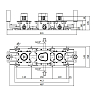 Paffoni Modular Box Встраиваемая часть термостата для MDE001.., 2 выход, для подключение комлекта с ручным душем и изливом