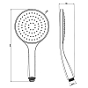 Gessi Emporio shower Ручной душ, с защитой от известкового налёта, цвет: Finox Brushed Nickel