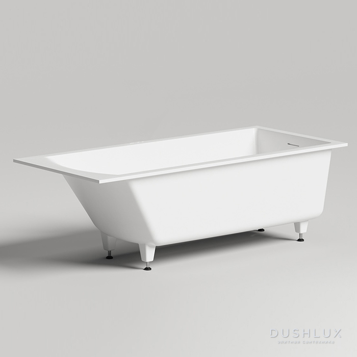 Фото Salini Cascata kit Встраиваемая ванна 180х80х60см, донный клапан, материал: S-Sense, цвет: белый глянцевый