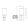 Gessi Emporio accessories Стакан, подвесной, сатинированное стекло, цвет: Black XL