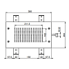 Carlo Frattini Wellness Верхний душ Modular 350x200 мм., встраиваемый в потолок, цвет: хром