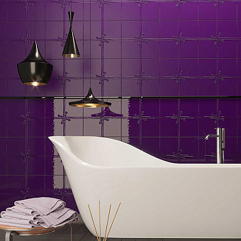 laDiva Margherita 01 Керамическая плитка 40x40см, настенная, квадрат, цвет: melanzana