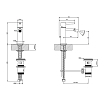 Gessi Emporio Via tortona Смеситель для биде, на 1 отв, с донным клапаном, цвет: Finox Brushed Nickel