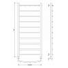 Secado Милан 1 К Полотенцесушитель 50x120 см, электрический, цвет: хром