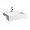 Laufen Living Раковина 55x46х14 см, 3 отв., полувстр., цвет: белый