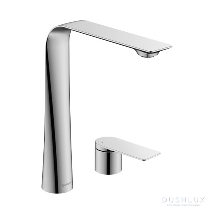 Фото Duravit D.1 Смеситель  для раковины на 2 отв. высокий h=253мм, цвет: хром