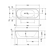 Duravit Darling New Ванна 190x90x60 см, акриловая, угол справа, с панелью и ножками,с 2 наклонами для спины, цвет: белый