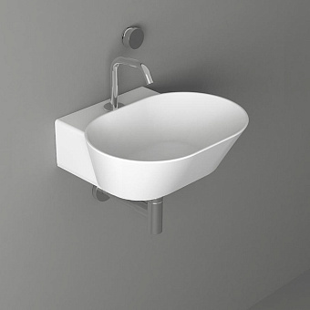 Simas Wave Раковина 48x43x16.5 см, 1 отв., накладная/подвесная, овальная, цвет: белый