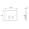 Stella Completamenti Клавиша смыва для унитаза, двойная, цвет: золото