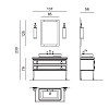 Oasis Lutetia Композиция №18 Комплект мебели напольный, 137x56хh77 см, цвет: Bianco glossy/хром