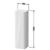 Duravit Happy D.2 Plus Шкаф навесной 40x36х133см с 3 стеклянными полками петли слева, подвесной, цвет: nordic white satin matt/mediterrenean oak