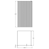Kerama Marazzi Cristallo Душевое ограждение 120x210см., рифленое стекло, цвет: хром