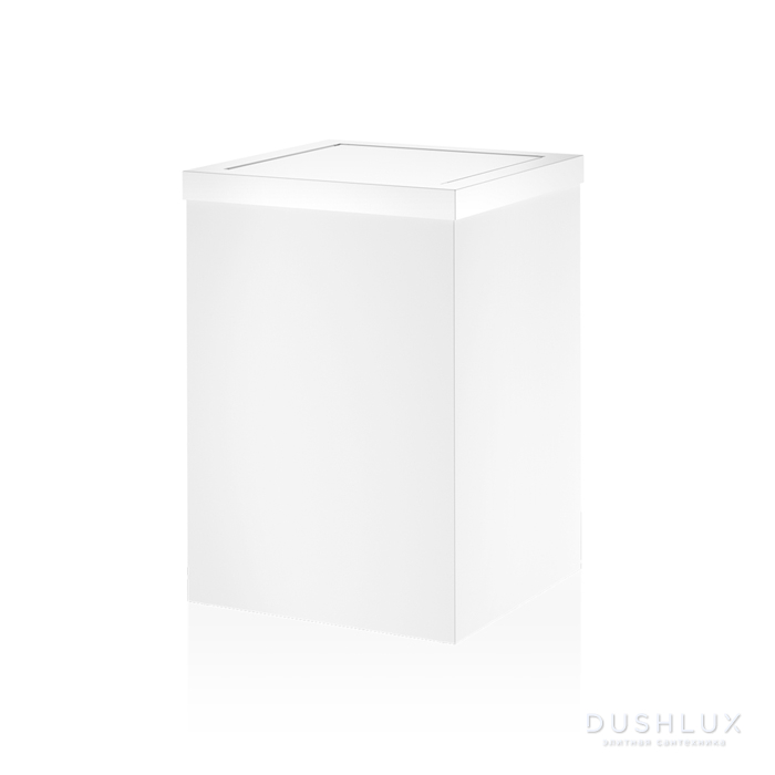 Фото Decor Walther DW 113 Корзина для бумаги 20x20x30см, с крышкой, цвет: белый матовый