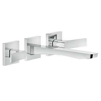 Gessi Rilievo Встраиваемый смеситель для раковины на 3 отв, с изливом 213мм, цвет: хром