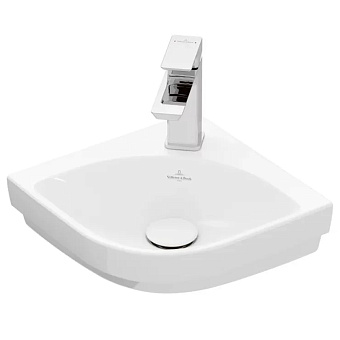 Villeroy&Boch Subway 3.0 Раковина 32x32x14.5см., подвесная, 1 отв., без перелива, цвет: альпийский белый
