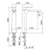 Kerama Marazzi Piano Смеситель для раковины, высокий, 1 отв., цвет: хром