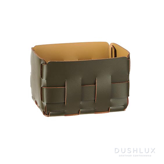 ADJ Корзинка Mini Bottega, 12x19xH13 см., цвет: оливковый/горчичный