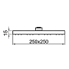 Webert Shower Set Верхний душ 25x25см, потолочный, латунь, цвет: хром