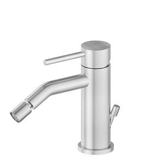 Newform X-Steel 316 Смеситель для биде, 1 отв., с донным клапаном, цвет: нержавеющая сталь