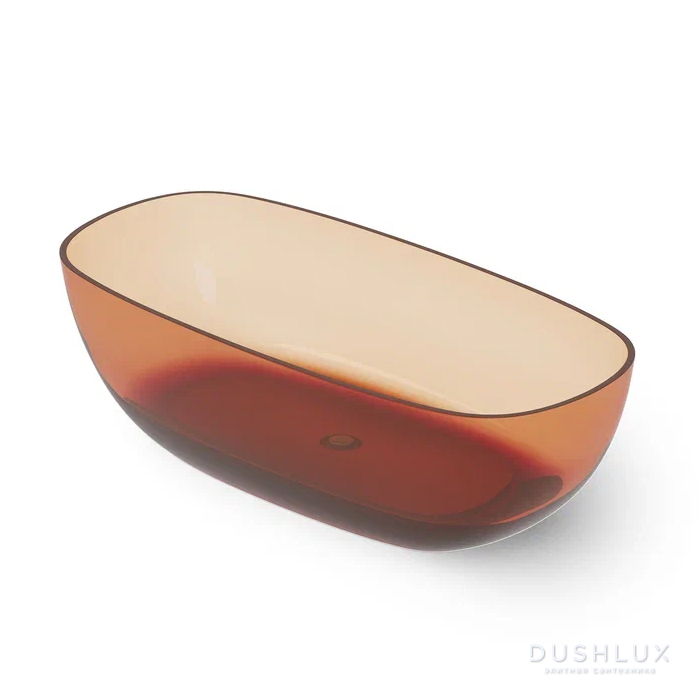 Фото Dea Design Modern Ванна 162x80x54см., отдельностоящая, Glasstech, прозрачная смола, цвет: Sunset R1