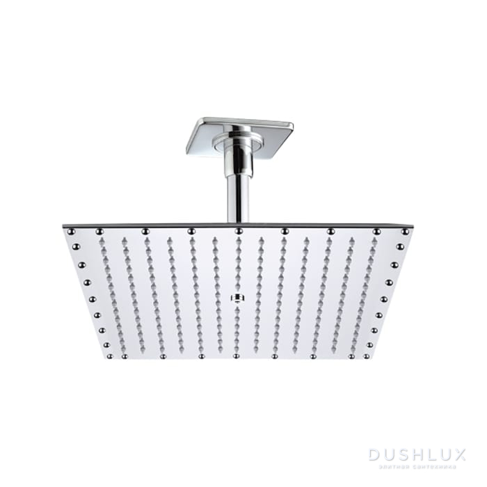 Фото BOSSINI PARIS-RECTANGULAR Верхний душ 400 x 400 мм - потолочный кронштейн 150 мм, цвет: хром