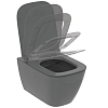 Ideal Standard Ideal Standard i.life B Унитаз подвесной, 54.5х36см., безободковый, с технологией RimLS+, с сиденьем, цвет: Серый глянцевый
