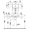 Duravit DuraSquare Раковина накладная 50x40см, без перелива, 1 отв., WonderGliss, цвет: белый