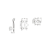 Jorger Ramses, Смеситель для ванны с душевым гарнитуром, настенный монтаж, цвет: хром