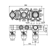 Almar Modular Встраиваемая часть термостатического смесителя с переключателем на 3 положения, горизонтальный модуль для душа