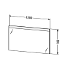 Duravit LM Зеркало с подсветкой, 120х70х3.5см., версия best, LED 1 полоса подсветки, сенс выкл 1 справа снизу, подогрев зеркала