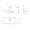 Knief Shape Ванна 170x70x60cм., встраиваемая, click-clack, цвет: белый матовый