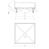 Gessi 316 Раковина 40x40 см, без отв., для установки на столешницу, без перелива, нержавеющая сталь, цвет: Steel Brushed
