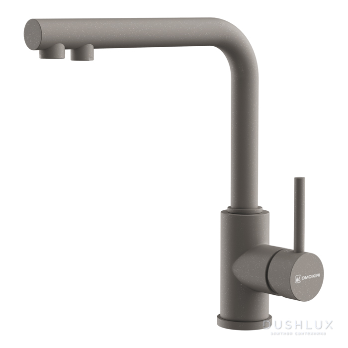 Фото Omoikiri Nakagawa 2 Plus Смеситель для кухни, на 1 отв., излив: 25.5см., цвет: leningrad grey
