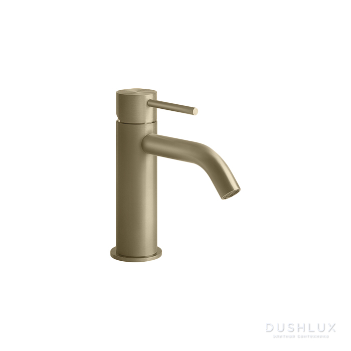 Фото Gessi 316 Смеситель для раковины, на 1 отв., цвет: Brushed Brass PVD