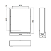EMCO Prime Зеркальный шкаф 60x70см., с подсветкой, навесной, 1 дверь, R, 2 полки, розетка, цвет: белый