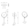 Decor Walther Cube SP 15/V Косметическое зеркало 17xh50см, настольное, цвет: золото матовое