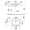Duravit Soleil by Starck Раковина 65x47.5x14.5 см, подвесная, 1 отв., с переливом, WonderGliss, цвет: белый