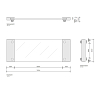 Decor Walther Classic Tab 34 Лоток универсальный 34x12см, прозрачное стекло, цвет: хром