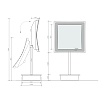 Decor Walther BS 83 Touch Косметическое зеркало 23x21xh41.5см, настольное, увел. 5x, сенсорный вкл., подсветка LED, цвет: хром