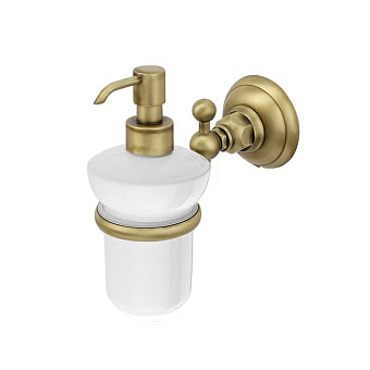 Nicolazzi Accessori Classica Дозатор для жидкого мыла, подвесной, керамический, цвет: белый/Bronze Plated